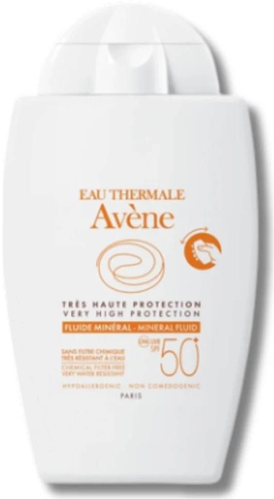 Protector solar facial para piel sensible Avène Fluido Mineral SPF 50