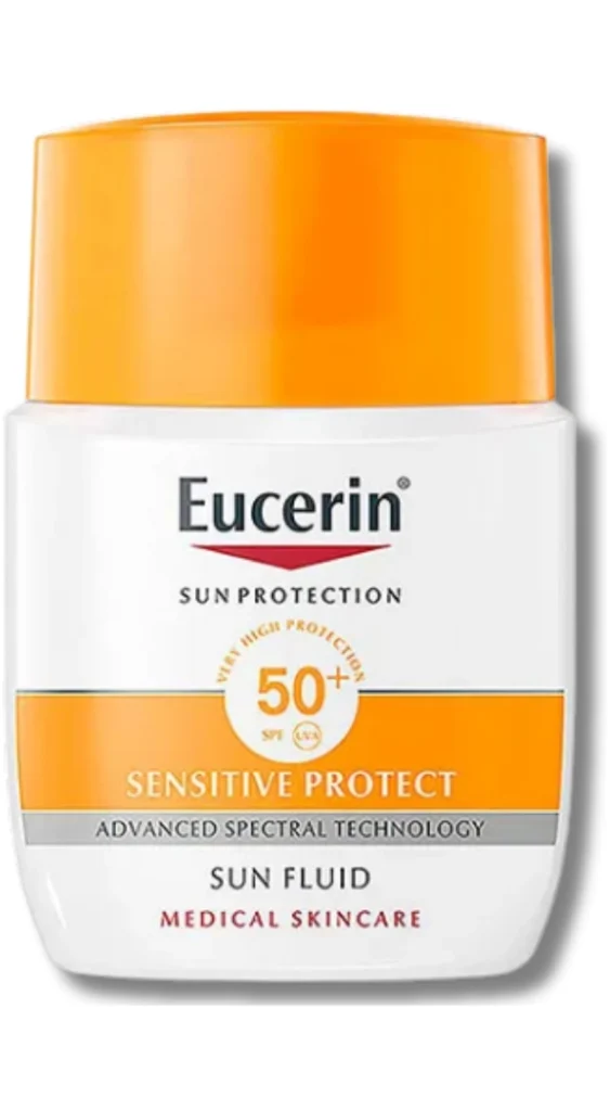 Protector solar facial para piel normal Eucerin Sensitive Protect SPF 50