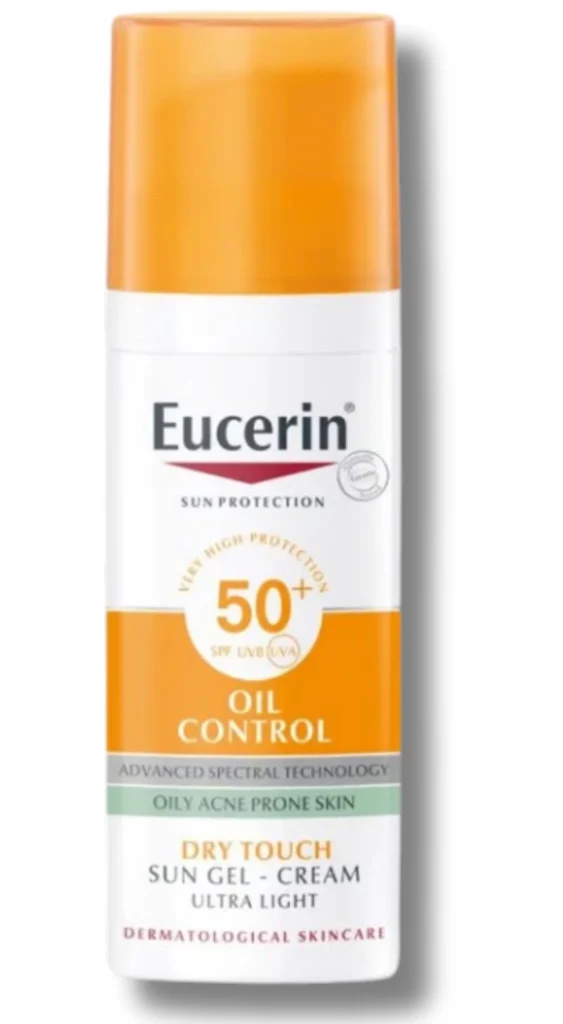 Protector solar facial para piel mixta Eucerin Sun Gel-Creme Oil Control SPF 50