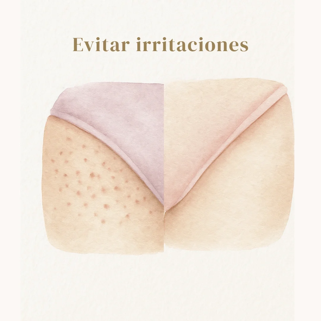 como evitar la piel irritada después de una depilación mujer