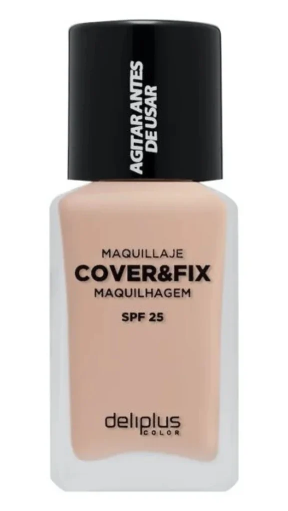 Base de maquillaje fluida Deliplus, controla el brillo con acabado mate.