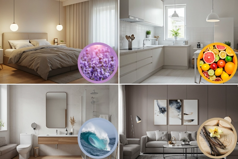 Ambientadores para casa con aromas recomendados para dormitorio, cocina, baño y salón según cada espacio.