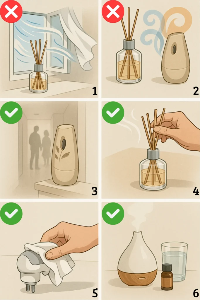infografía sobre cómo hacer que el ambientador para casa dure más tiempo.