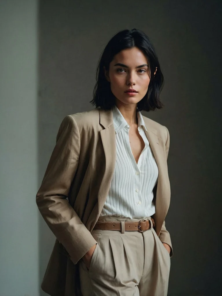 Imagen que refleja el estilo elegante y auténtico en la rutina diaria de una mujer.