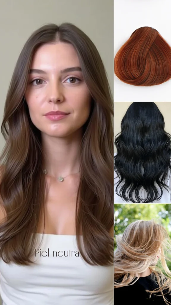 Tintes de pelo universales como chocolate y avellana para piel neutra