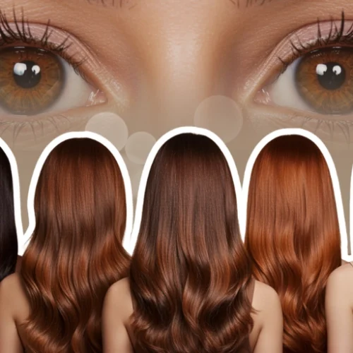 Tintes castaños para ojos marrones en cinco mujeres de espaldas.