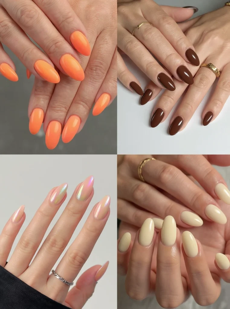 Paleta de colores tendencia final del verano 2025: neones, pasteles, nude y metálicos.