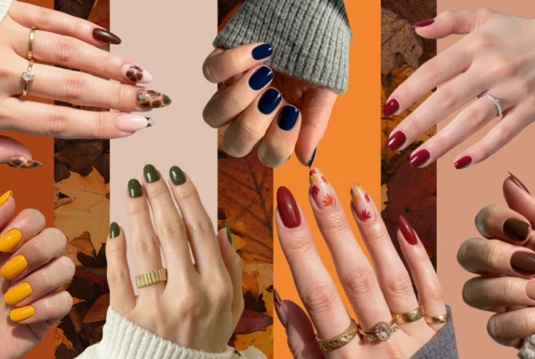 Portada con uñas almendradas en tonos nude y rosados, estilo natural y elegante para otoño 2025.