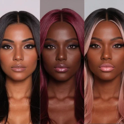 Colores de tinte para piel morena: balayage caramelo, tono cobrizo, vino profundo, rosa fantasía y dorados en estilo moderno y profesional