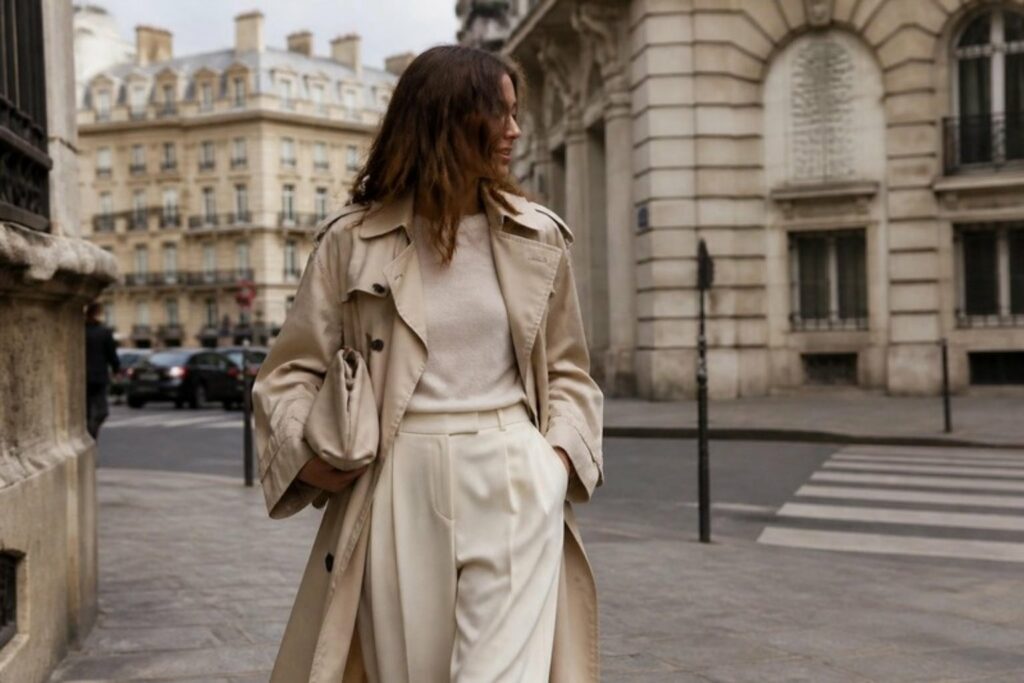 Street style en París durante la Semana de la moda