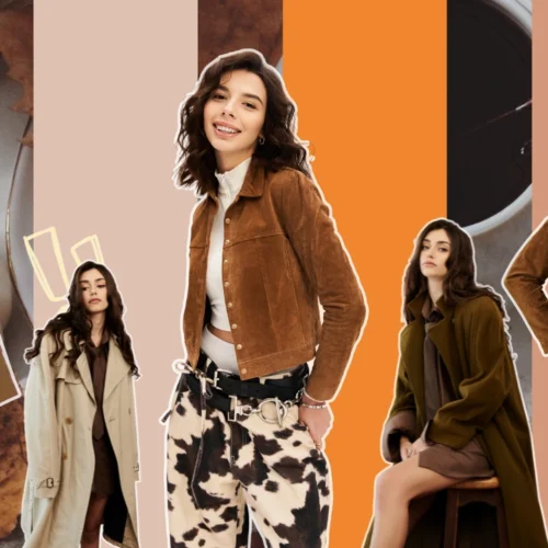 prendas y accesorios en tonos tierra, inspiración boho chic para las tendencias otoño invierno 2025.