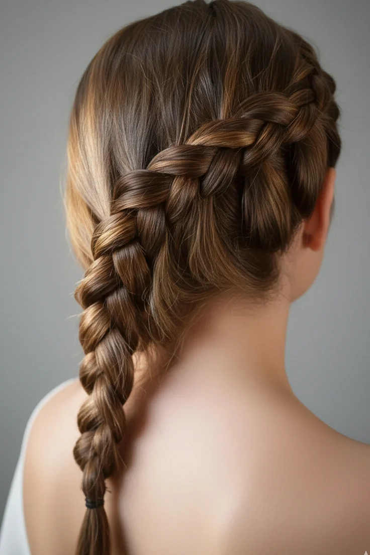 Trenza lateral suelta, uno de los peinados fáciles con trenzas más versátiles.