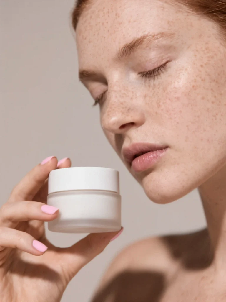 Mujer aplicando crema hidratante ideal para piel seca dentro de una rutina de skincare.