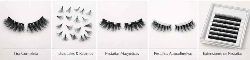 Tipos de pestañas postizas