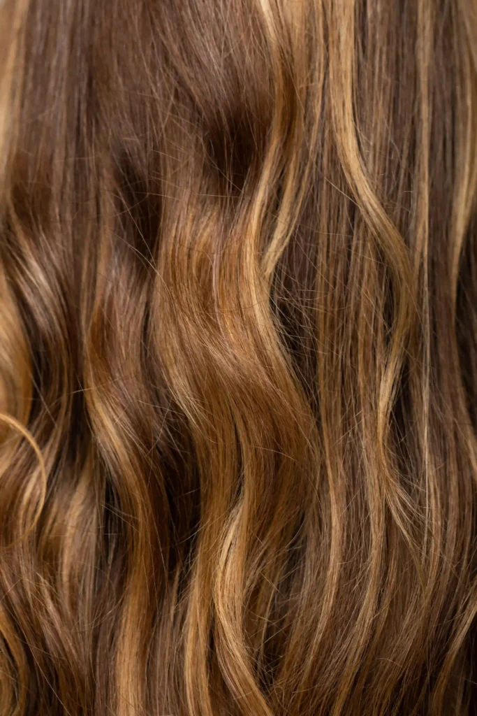 mechas tinte castaño, iluminaciones 