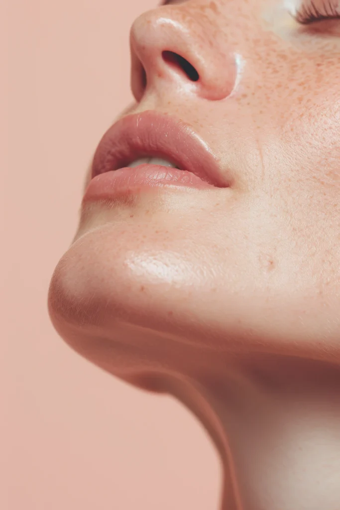 Mujer joven con rostro cuidado