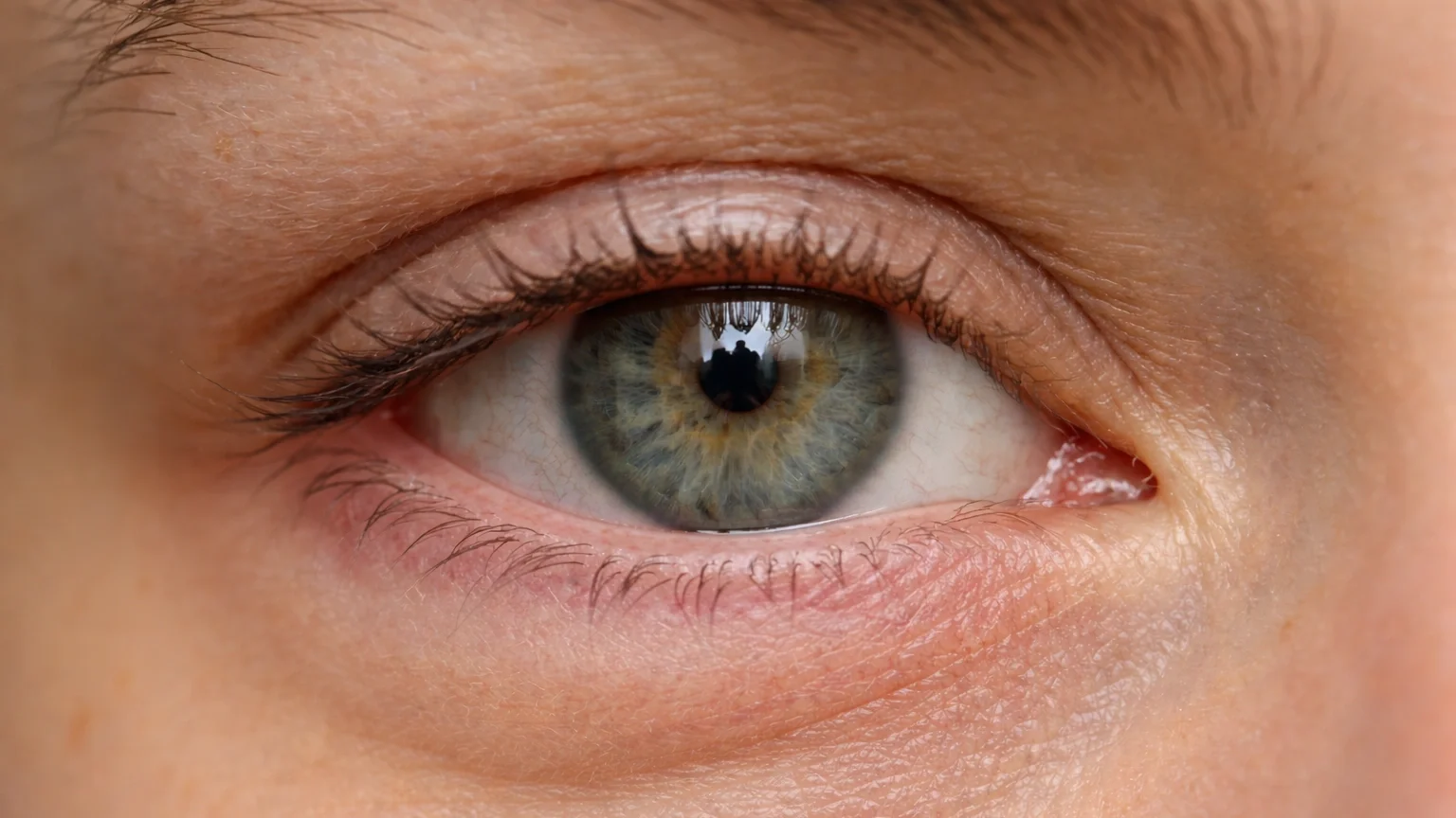 Closeup de ojos hinchados