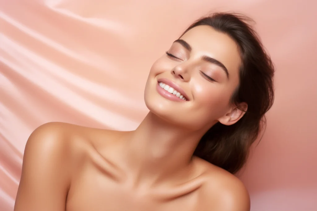 Mujer joven con piel radiante por los beneficios de ácido hialurónico