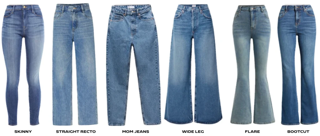 Variedad de jeans mujer