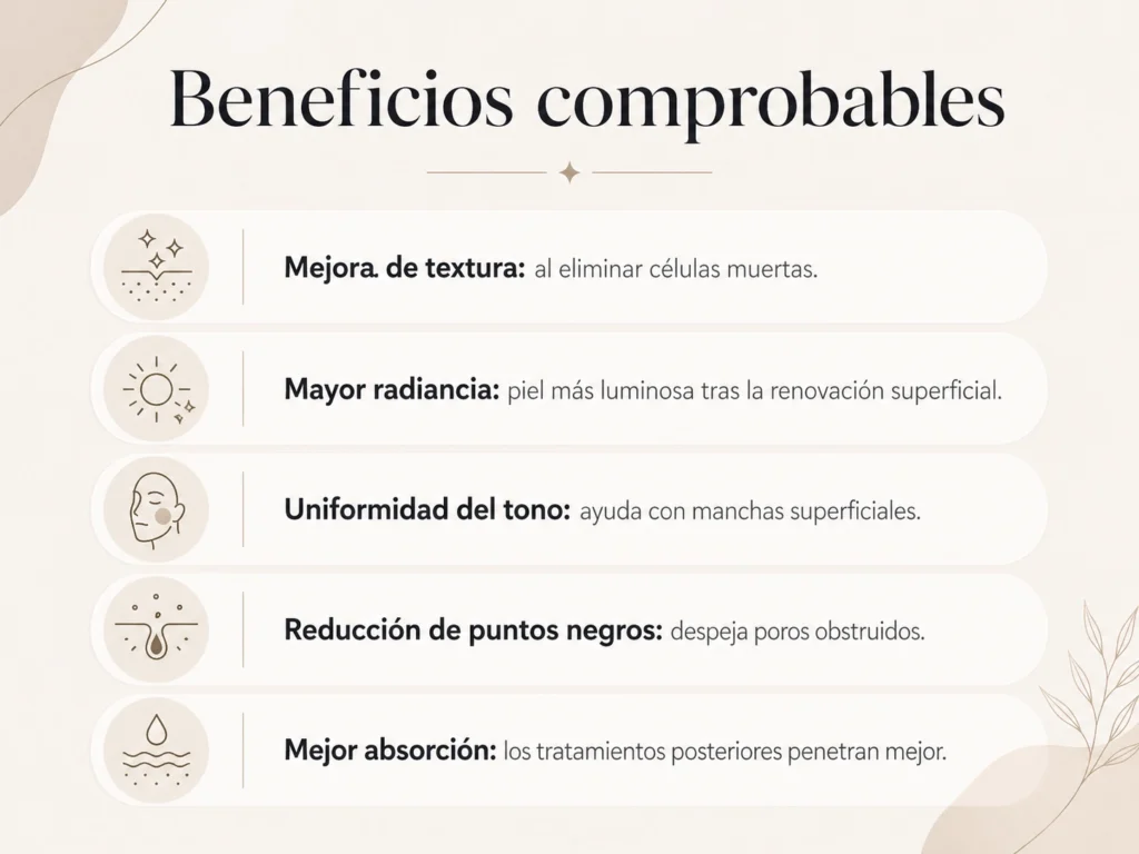 beneficios de la exfoliación facial