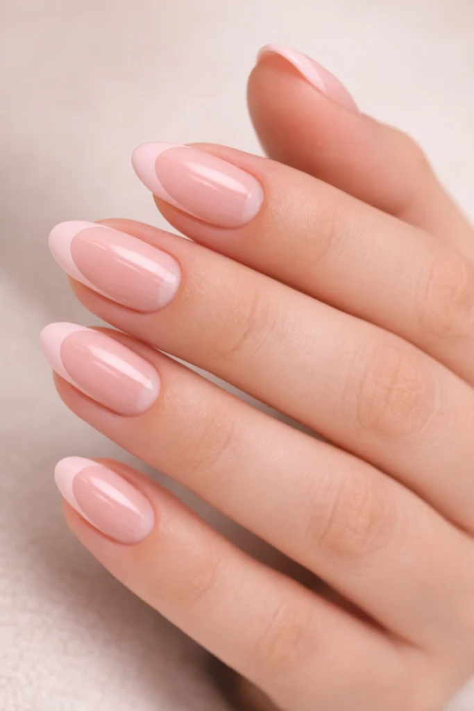 Uñas elegantes y sencillas con francesas