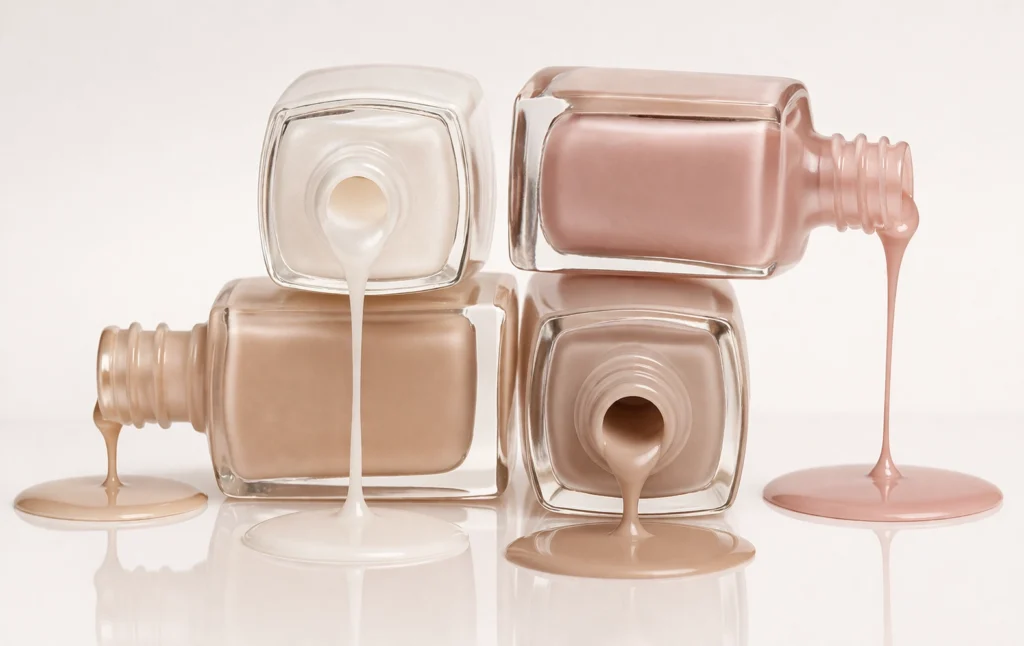 Esmalte de uñas de colores neutrales