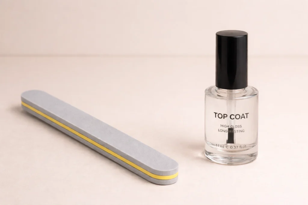 Lima y esmalte de uñas