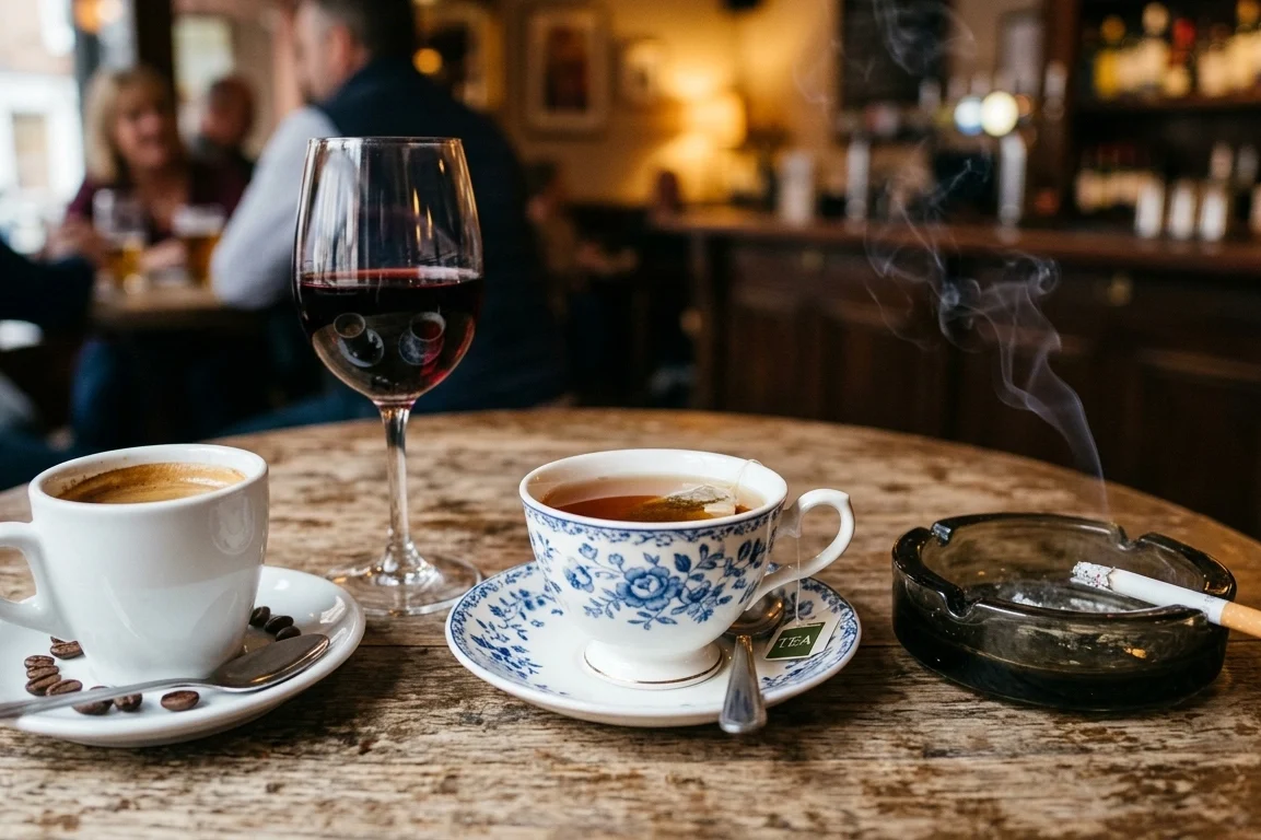 Bebidas que oscurecen los dientes: café, té, vinotinto y tabaco