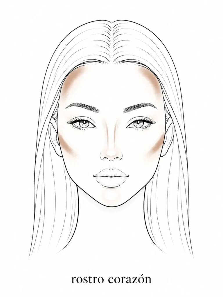 como contornear correctamente el rostro corazón
