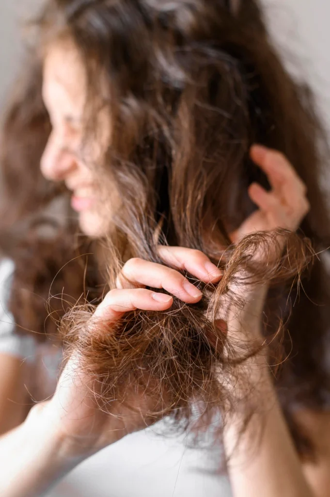 cabello seco y maltratado con frizz